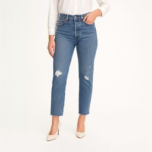 Levi’s Wedgie Straight Jeans - Distressed High Rise Truth Unfolds Wash - 25